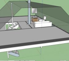 Plan de l'aménagement prévu des combles