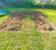 Création en cours du futur potager
