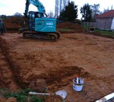 Creusement des fondations en cours 04/04/2022