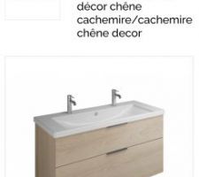 Meuble sdb couleur cachemire