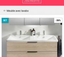 Meuble sdb couleur cachemire