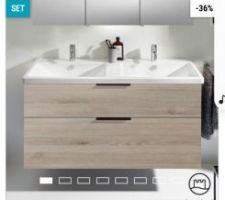 Meuble sdb couleur flanelle