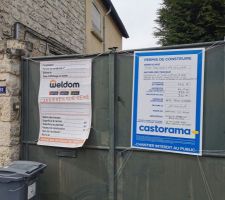 Voilà! Affichage ce jour (28/04/22) du panneau de Permis de Construire. Enfin!!