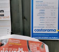 Voilà! Affichage ce jour (28/04/22) du panneau de Permis de Construire. Enfin!!