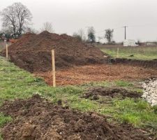 D&eacute;but des fouilles