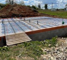 Pose du plancher chauffant