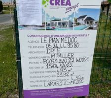 Pose du panneau d'affichage constructeur