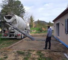 Livraison par toupie du béton fibré