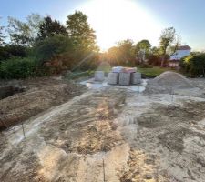 Évacuation des terres et trou pour piscine