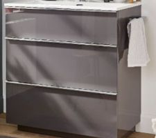 Meuble sous-vasque gris anthracite Cooke & Lewis Pamili 80 cm