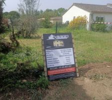 Panneau permis de construire afficher