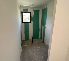 Enduit intérieur - Salle d'eau.