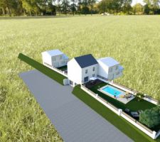 Projection vu jardin