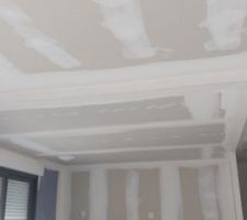 Faux plafond de 7cm dans la cuisine qui aura des spots