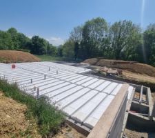 Préparation dalle plancher maison