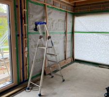 Preparation de la maison pour le test de la porte soufflante, gestion de la vitre cassée au frein vapeur