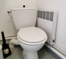 Avant travaux : WC + radiateur de salle de bain