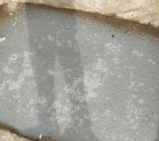 Surface du gros béton, non vibré à la demande de l'expert du cst
