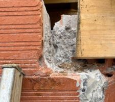 Aciers de l' arase coupés par le charpentier Labiaule à Bidart