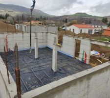 Préparations pour coulage de la dalle