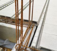 Ferraillage et pose de la dalle sans arase étanche