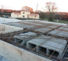 Coffrage et ferraillage dalle 1er au niveau des escaliers