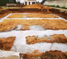Fin de la coulé des fondations