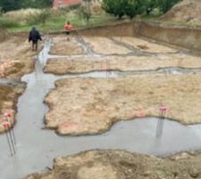 Fin du coulage des fondations