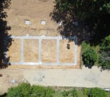 Semelles de fondations - Vue drone
