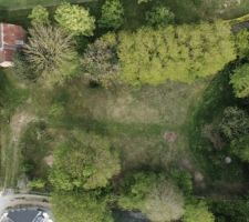 Terrain avant le d&eacute;but du chantier - Vue drone
