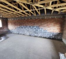 Maison en brique crois&eacute; de 22
Mais le constructeur a choisi d'y mettre des parpaings en plein milieu du pignon et en cha&icirc;nage.
Il para&icirc;t que tous les constructeurs font comme &ccedil;a. 
Pourtant nous avons achet&eacute; une maison 100% en brique.
La brique choisi c'est la magnolia.