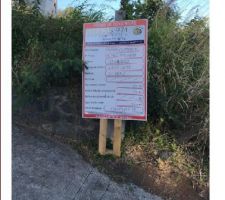 Panneau d'affichage 1 mois apr&egrave;s sa mise en place