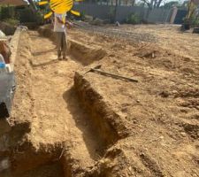 Ferraillage murs de soutènement.
La toupie béton arrive mercredi