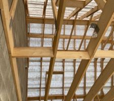 Charpente mur garage