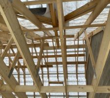 Charpente mur garage