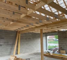 Charpente vers garage