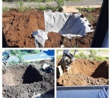 Fouille du puisard de 4.5m3 déplacé