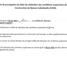 Lettre de prorogation