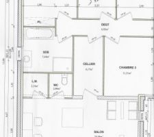 Plan de la maison 1/2