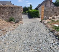 Empierrement de l'accès chantier