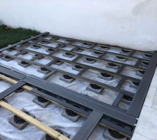 Réalisation de la structure pour la future terrasse