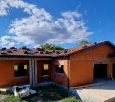 Maison vue Sud EST - tuile en cours