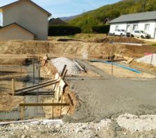 Coulage des tranch&eacute;es. Les redants ont tenus!