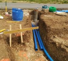 R&eacute;seaux: eau sanitaire, eaux us&eacute;es, eaux pluviales et t&eacute;l&eacute;com