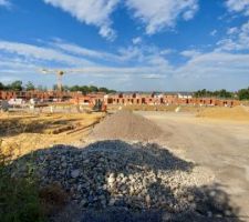 Avancé des travaux sur les maisons du haut