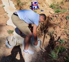 Nous avons eut la chance de pouvoir " poser la premiere pierre"