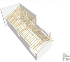 Vue 3D de la charpente.