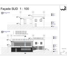 Plan avant/après façade sud