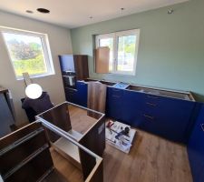 Installation des meubles de cuisine