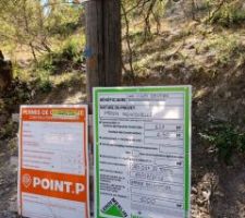 Affichage permis de construire début de la rue/lotissement